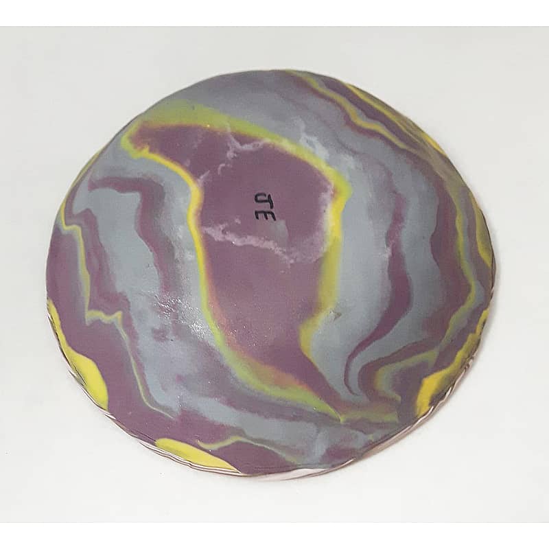 Bowl Decorated Polymer Clay Soup Dish Candy Salid Purple Pink Color Art Colour  - Janets Polymer Creations