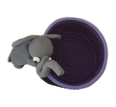 Elephant Figurine with Bowl