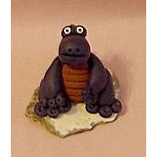 Dragon Figurine Polymer Clay dragons polymer clay rock  - Janets Polymer Creations