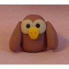 Owl Figurine Polymer Clay Brown polymer owls figurine  - Janets Polymer Creations