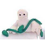 Ghost sitting over edge Polymer Clay Ghost Halloween  - Janets Polymer Creations